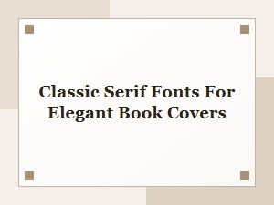 Elegant Book Covers with Classic Serif Fonts